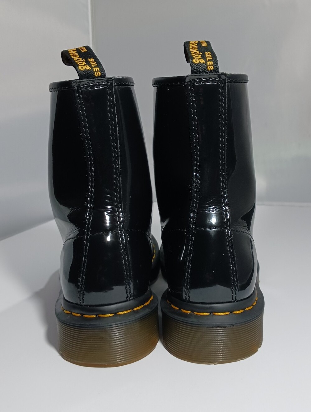 Dr. Martens Black Patent Leather Boots W8 - Picture 6 of 13